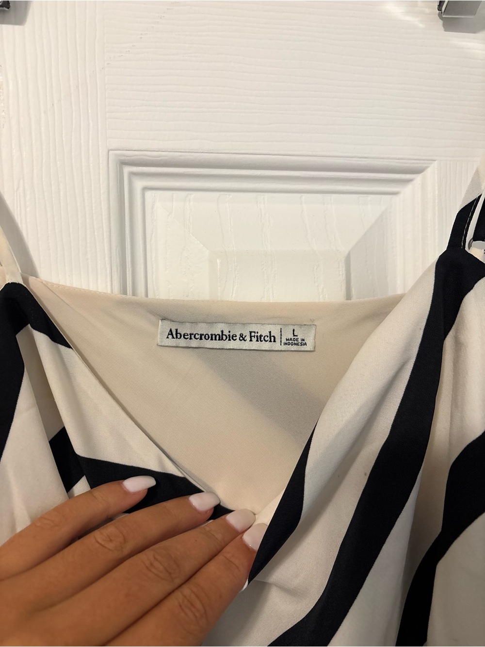 A&F Stripe Cowl Neck Slip Maxi Dress NEVER WORN - Picture 6 of 9
